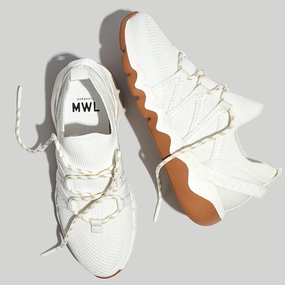 Madewell Shoes - New MADEWELL Field Knit Sneakers in Eyelet White Multi